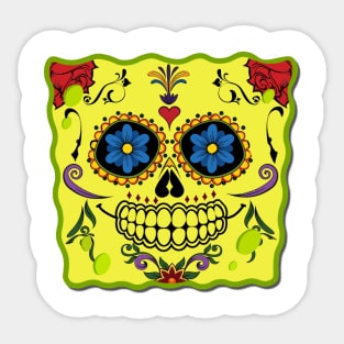 Spongebob Sugar Skull L Sticker